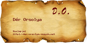 Dér Orsolya névjegykártya