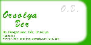 orsolya der business card
